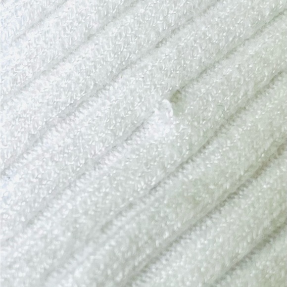 Gloria Jeans Ribbed Boat Neck Top XS White Viscose Blend - Picture 8 of 8